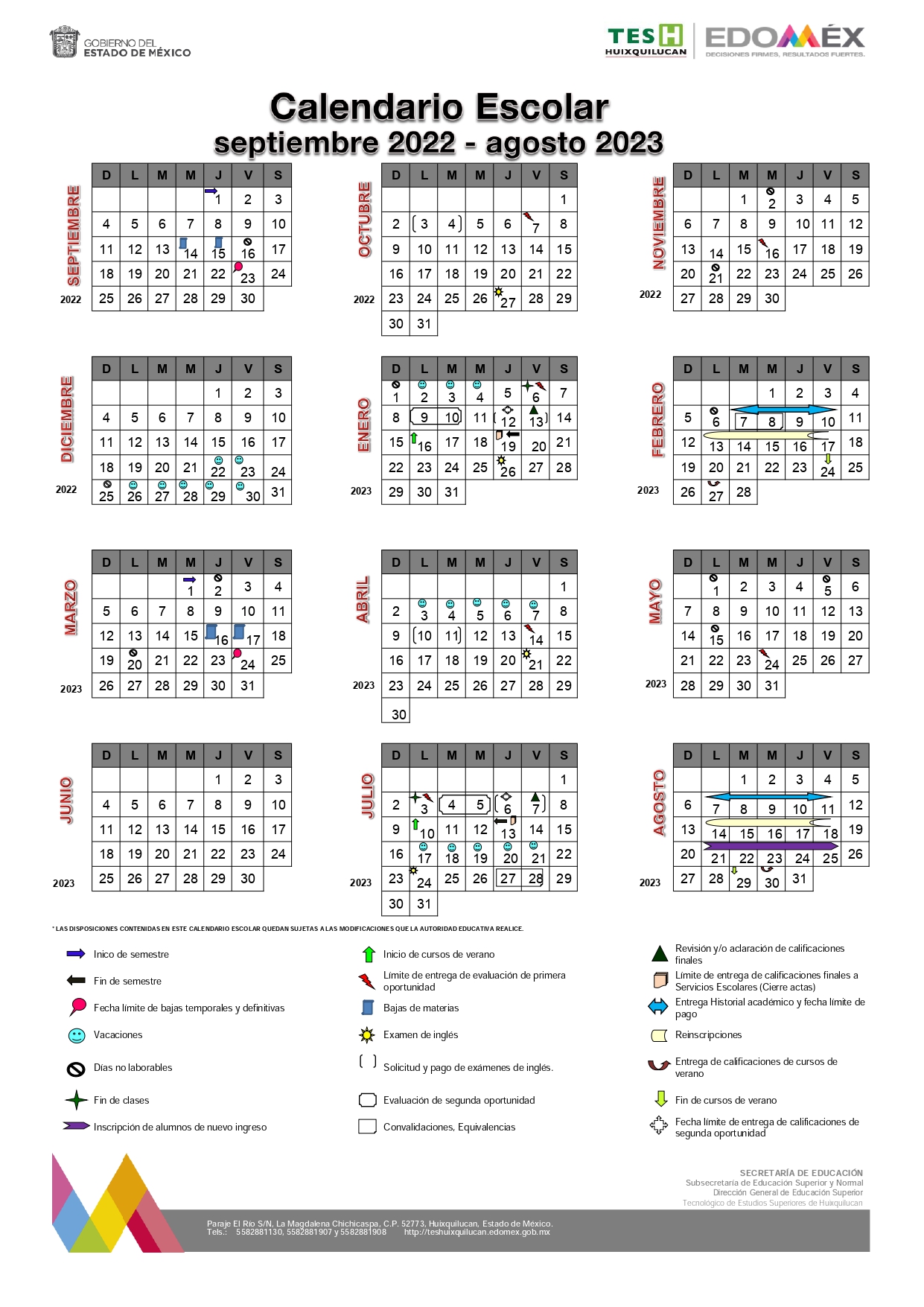 Calendario Escolar 2022 A 2023 Tecnologico Nacional De Mexico IMAGESEE
